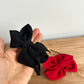 Red + Black Nylon Headbands / 6-12m?