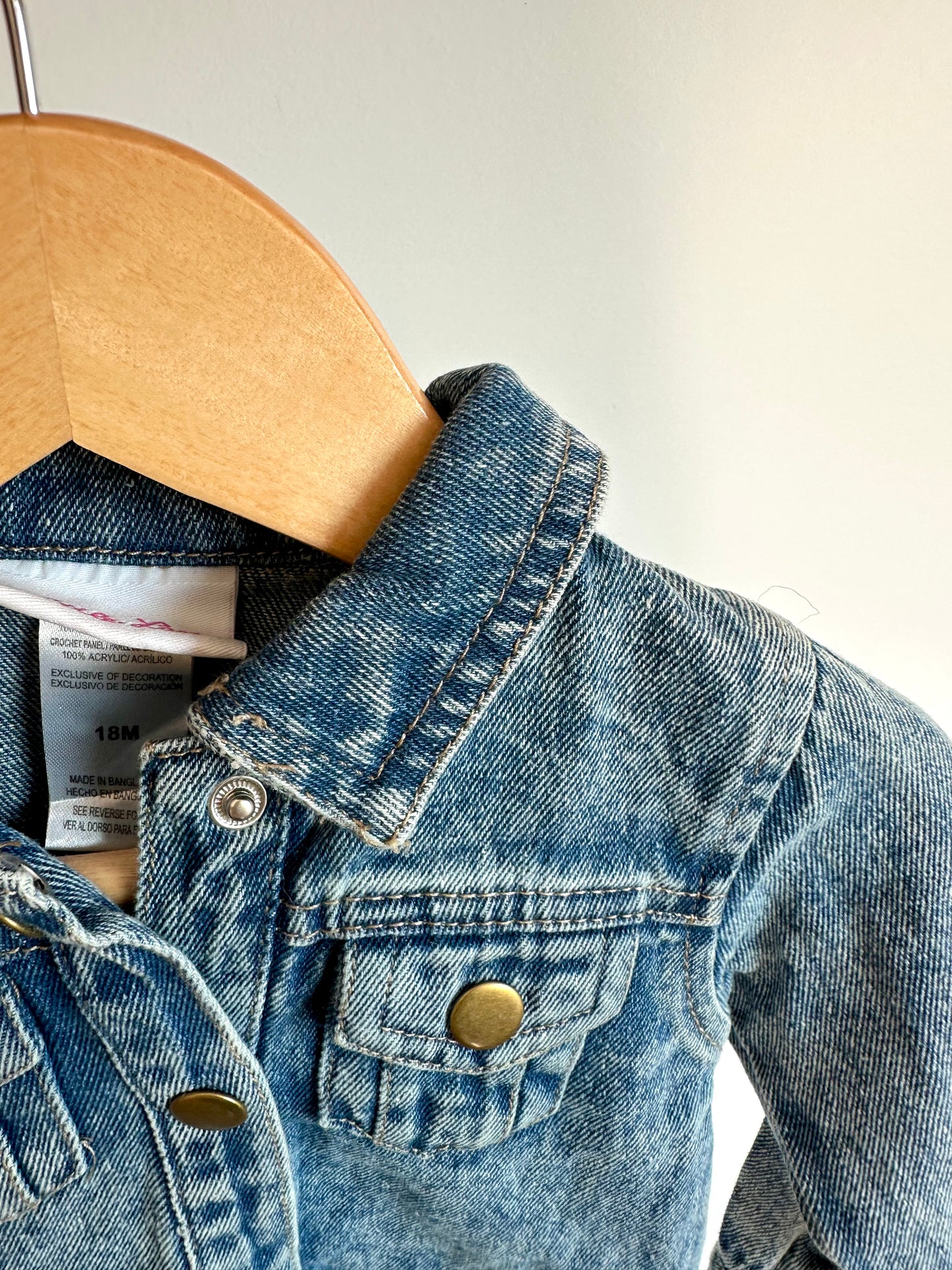 Embroidered Jean Jacket (With Tags)/ 18m