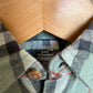 Dusty Green Plaid Button Up Top / 0-3m