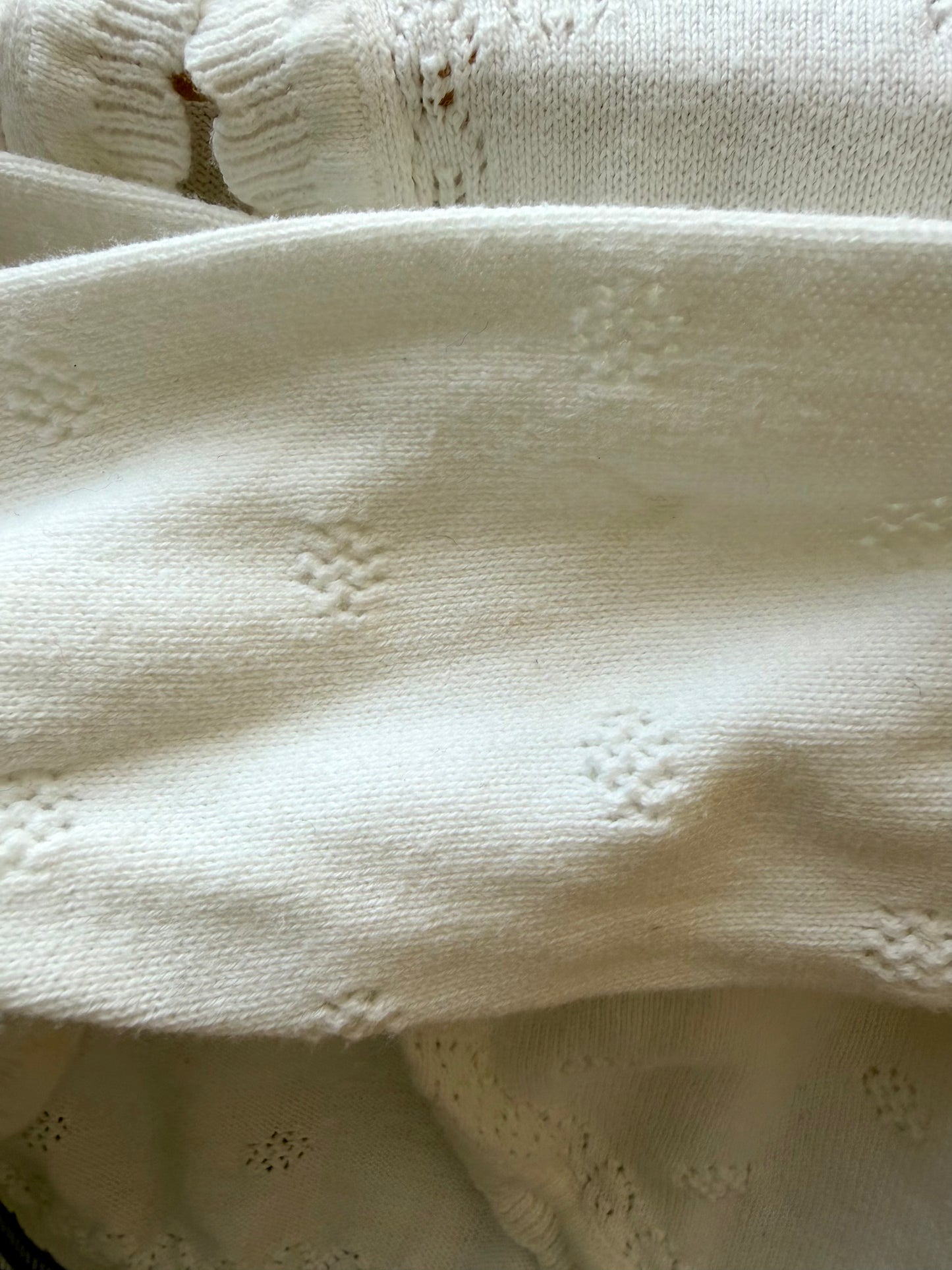 Eyelet Cotton White Cardigan (PLAY) / 24m
