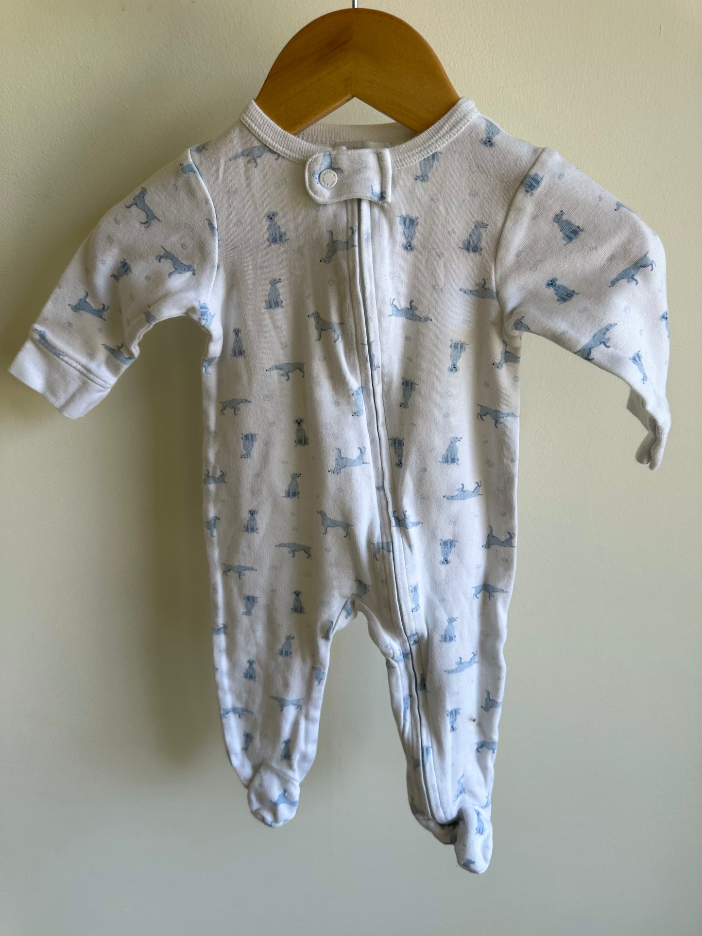 Blue Dog Pattern Sleeper / 3-6m
