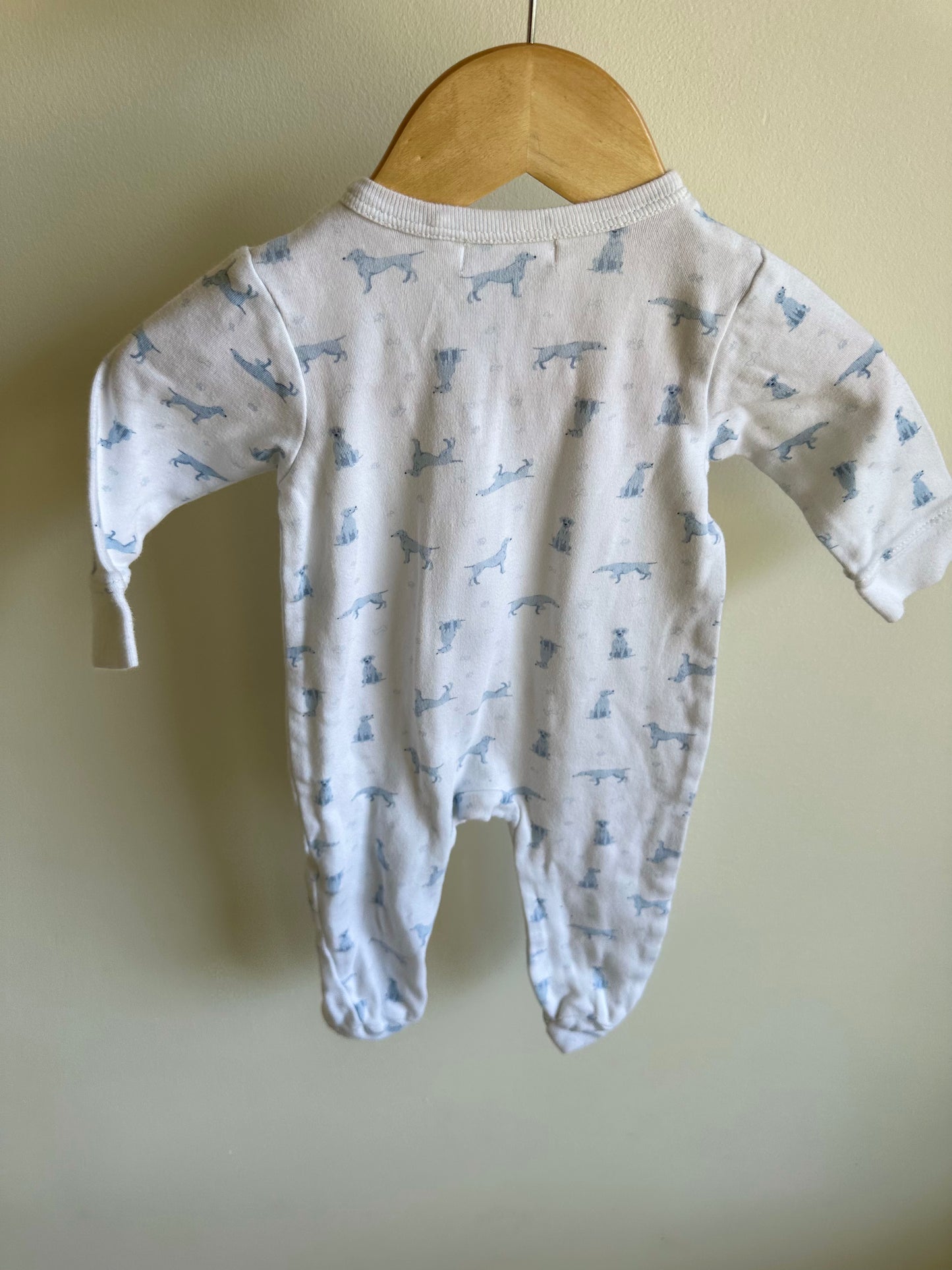 Blue Dog Pattern Sleeper / 3-6m