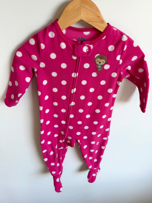 Money Pink Dotted Sleeper / 12m