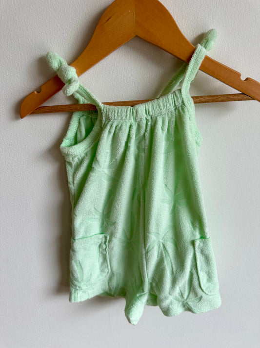 Mint Palm Tree Romper / 12-18m