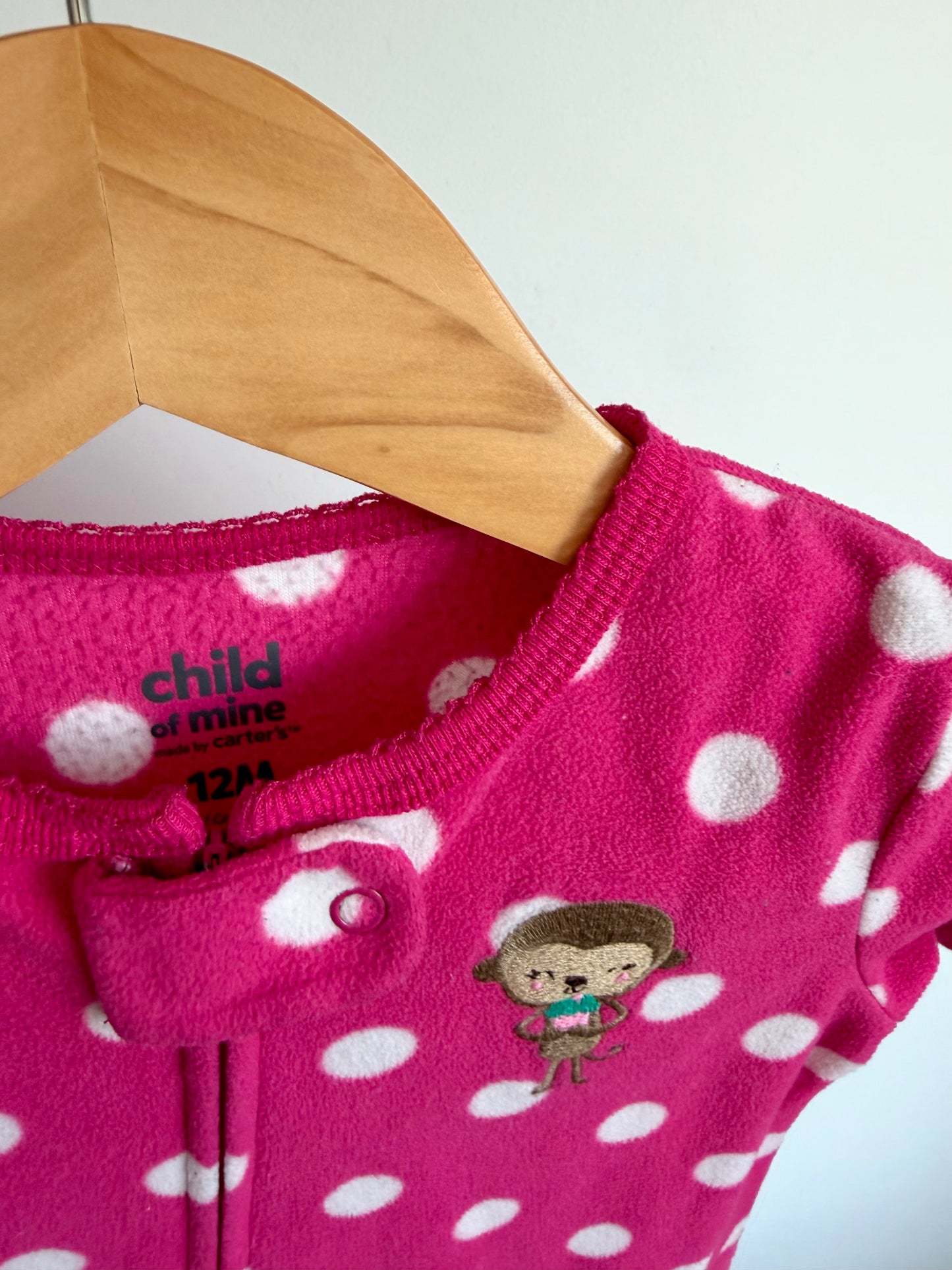 Money Pink Dotted Sleeper / 12m