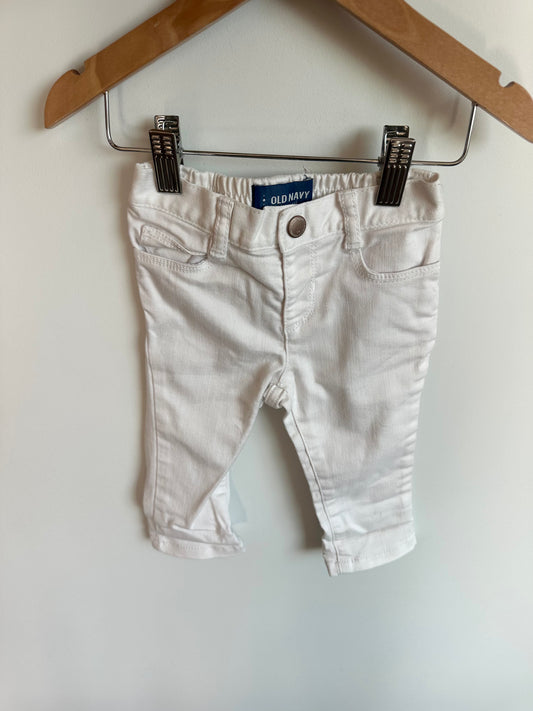 White Stretch Skinny Jeans / 12-18m