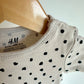 H&M Organic Cotton Tan Speckled Short Sleeve Bodysuit / 4-6m