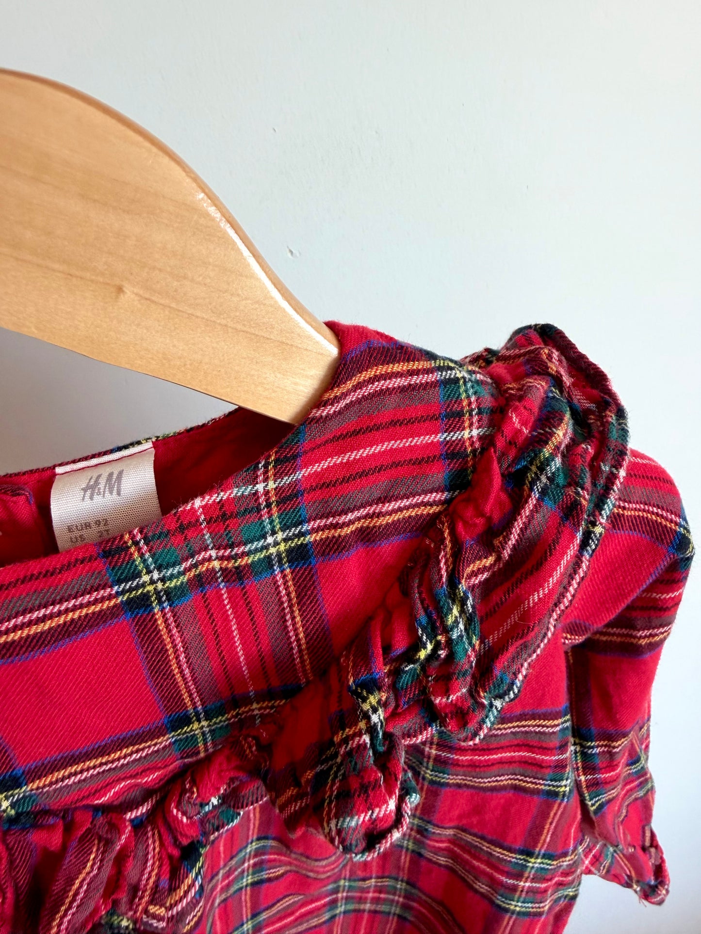 Tartan Long Sleeve Dress / 18-24m