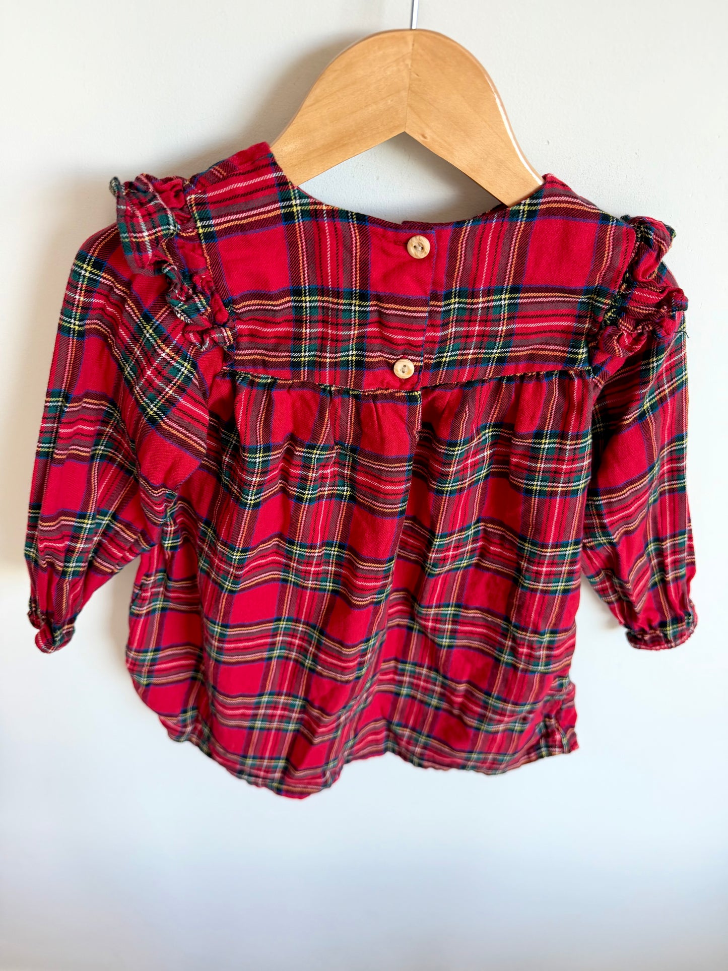 Tartan Long Sleeve Dress / 18-24m