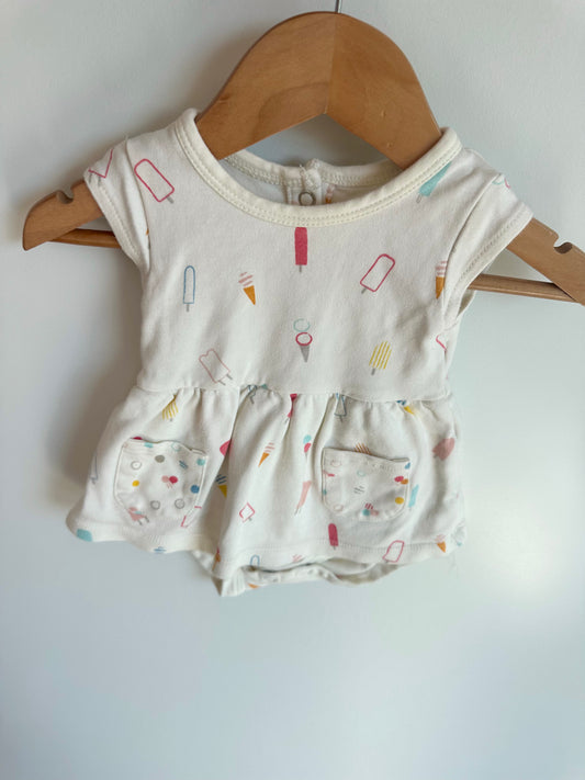 Indigo + Pehr Icecream Dress with Bodysuit / 3-6m