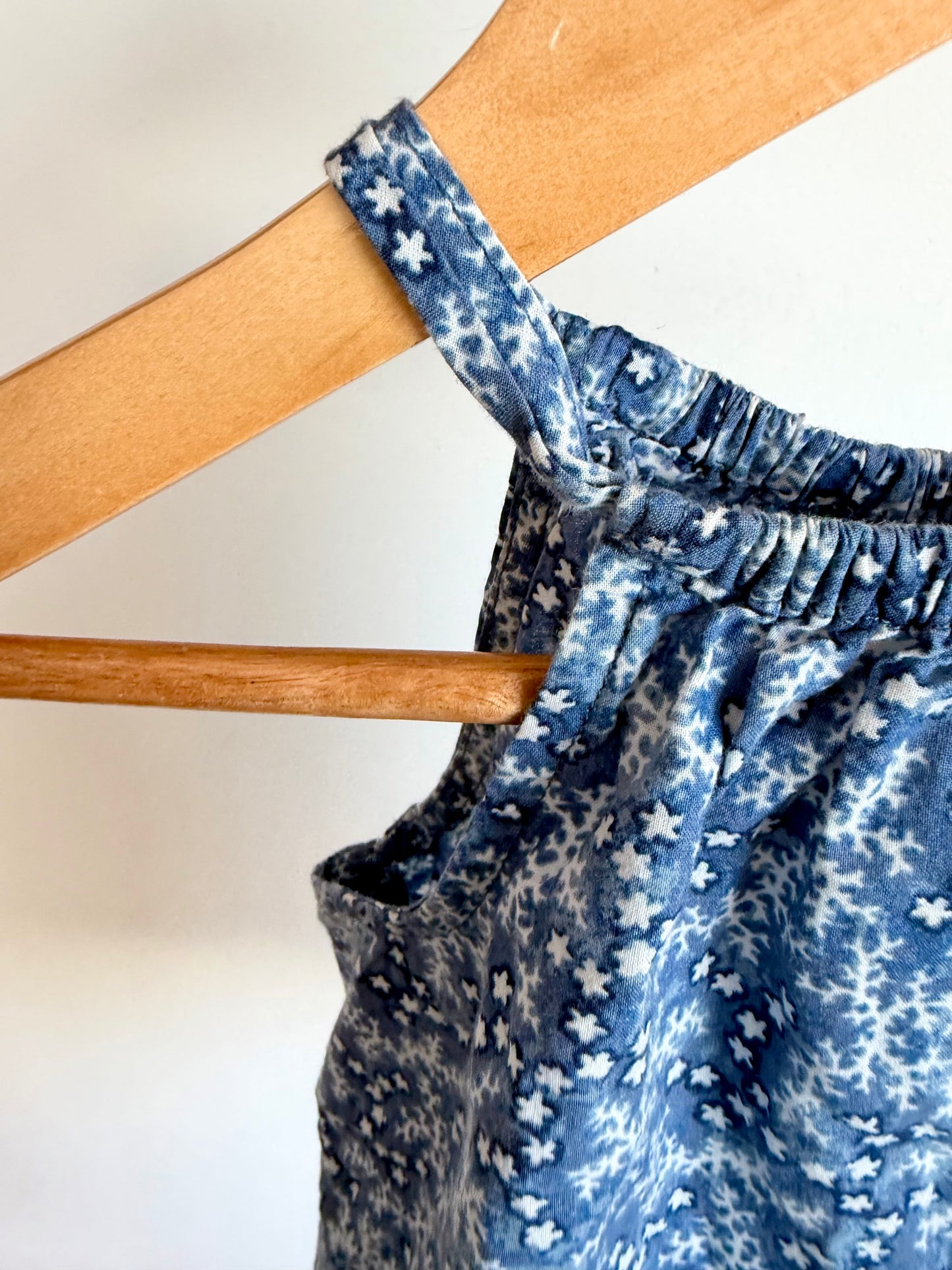 Navy White Shapes Dress / 12-18m