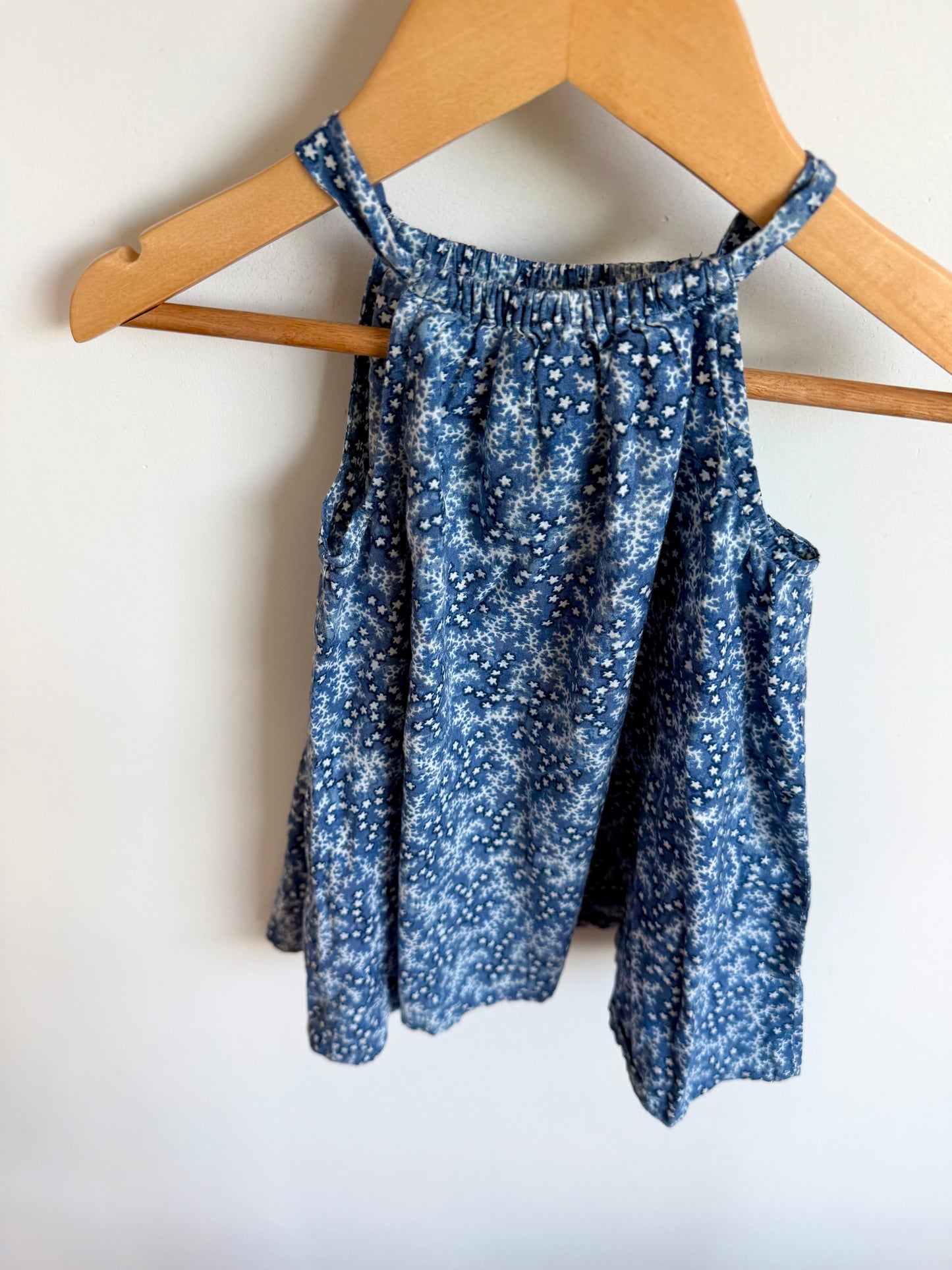 Navy White Shapes Dress / 12-18m