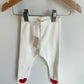 White Ribbed Tights with Hearts (With Tags) / 3-6m