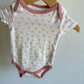 Pink Trim Floral Bodysuit / 3m