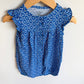 Cobalt Floral Shapes Romper / 18m