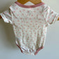 Pink Trim Floral Bodysuit / 3m