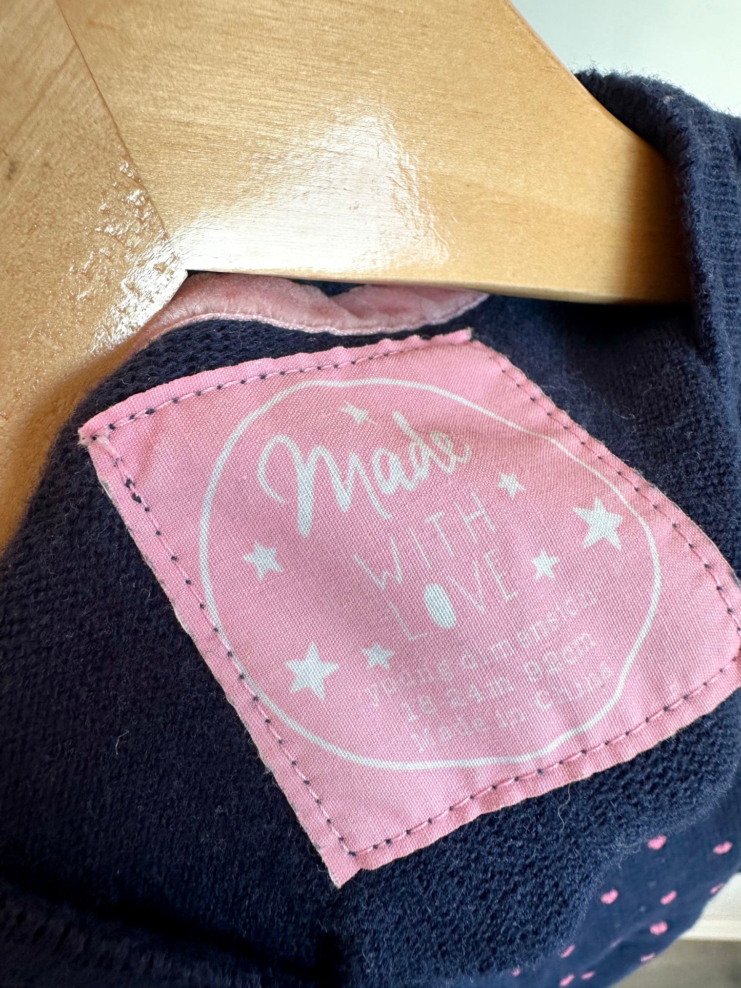 Navy Heart Cardigan / 18-24m