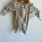 Floral Ruffle Shoulder Footed Sleeper / Preemie
