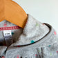 Dotted Grey Hood Jumpsuit / 6-12m
