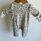 Floral Ruffle Shoulder Footed Sleeper / Preemie