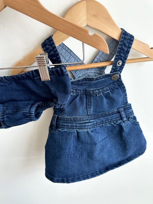 Denim Dress + Bloomers / 3-6m