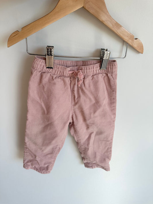 H&M Blush Cord Pants / 4-6m
