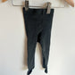 H&M Charcoal Rib Baby Tights  / 2-6m