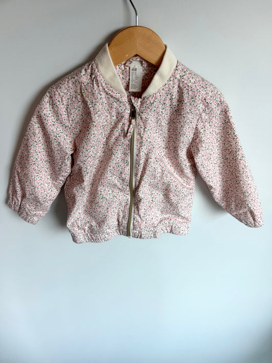 H&M Floral Zipper Coat / 2-3T