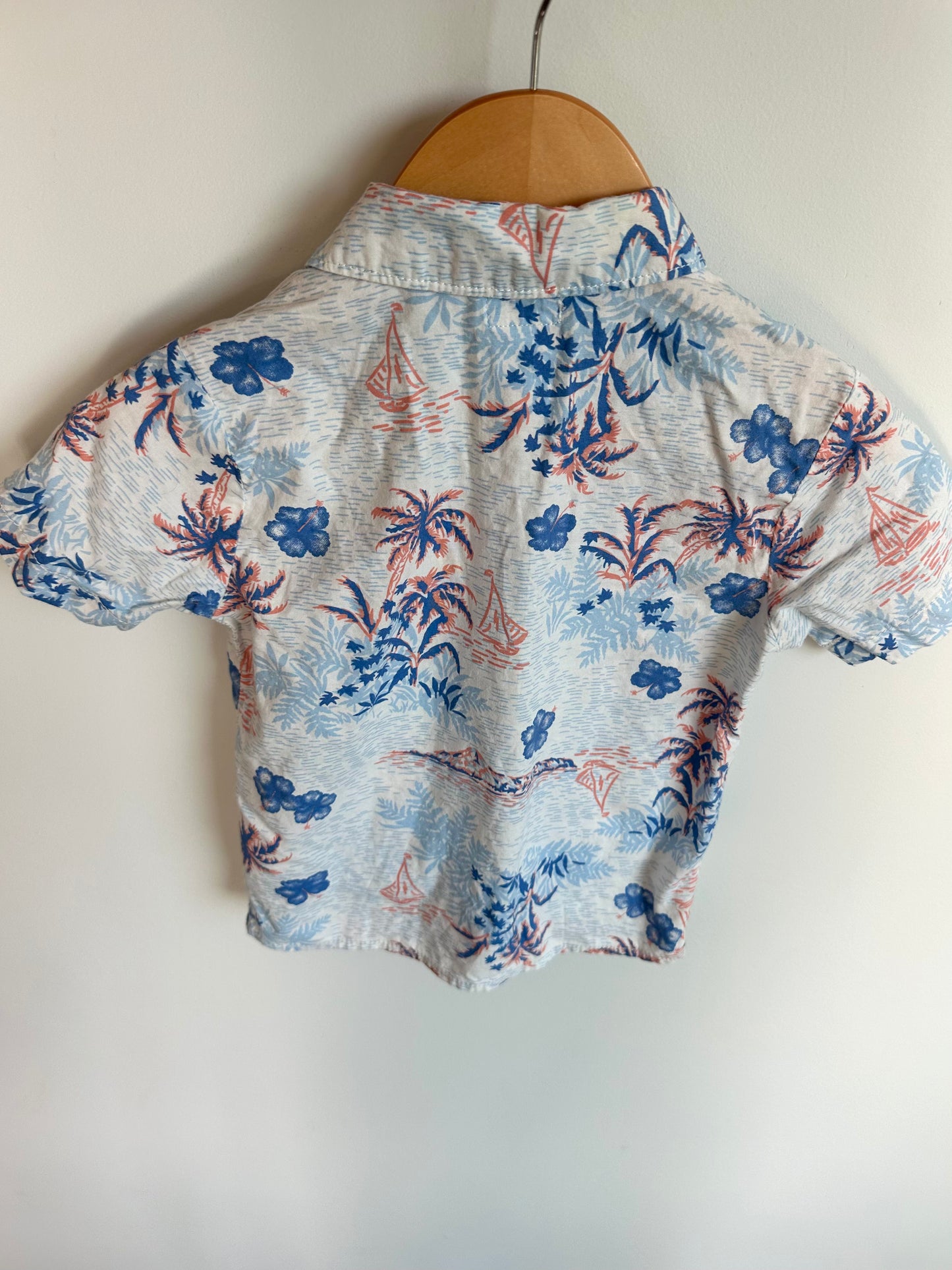 Palm Button Up Dress T-shirt / 2T