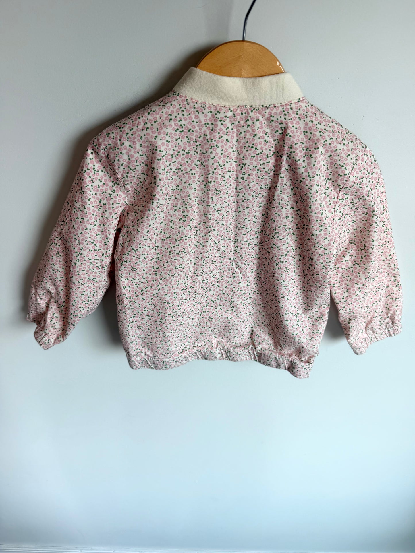 H&M Floral Zipper Coat / 2-3T