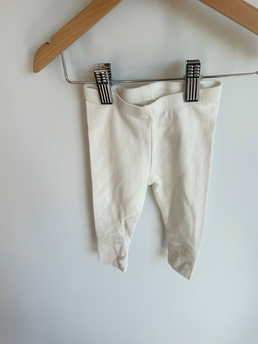 Organic Cream Leggings / 6-9m