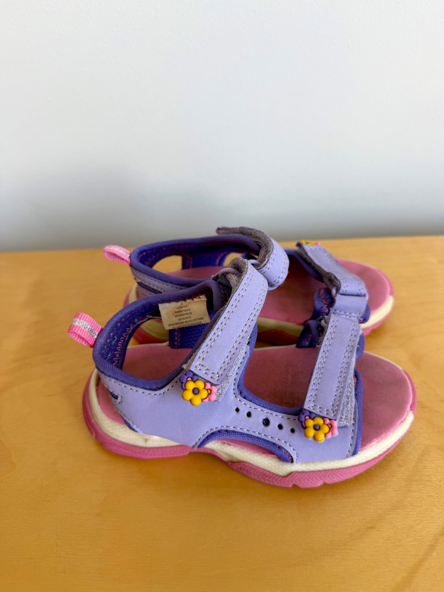 Purple Flower Sandals / Size 6 toddler