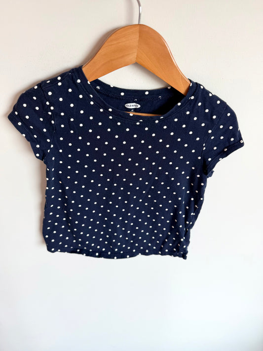 Polka Dot Navy Top / 3T