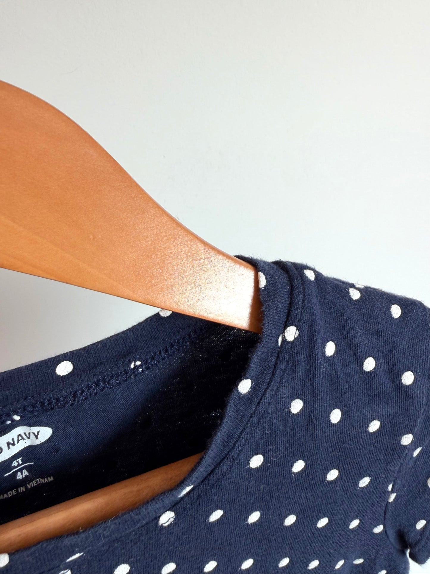 Polka Dot Navy Top / 3T