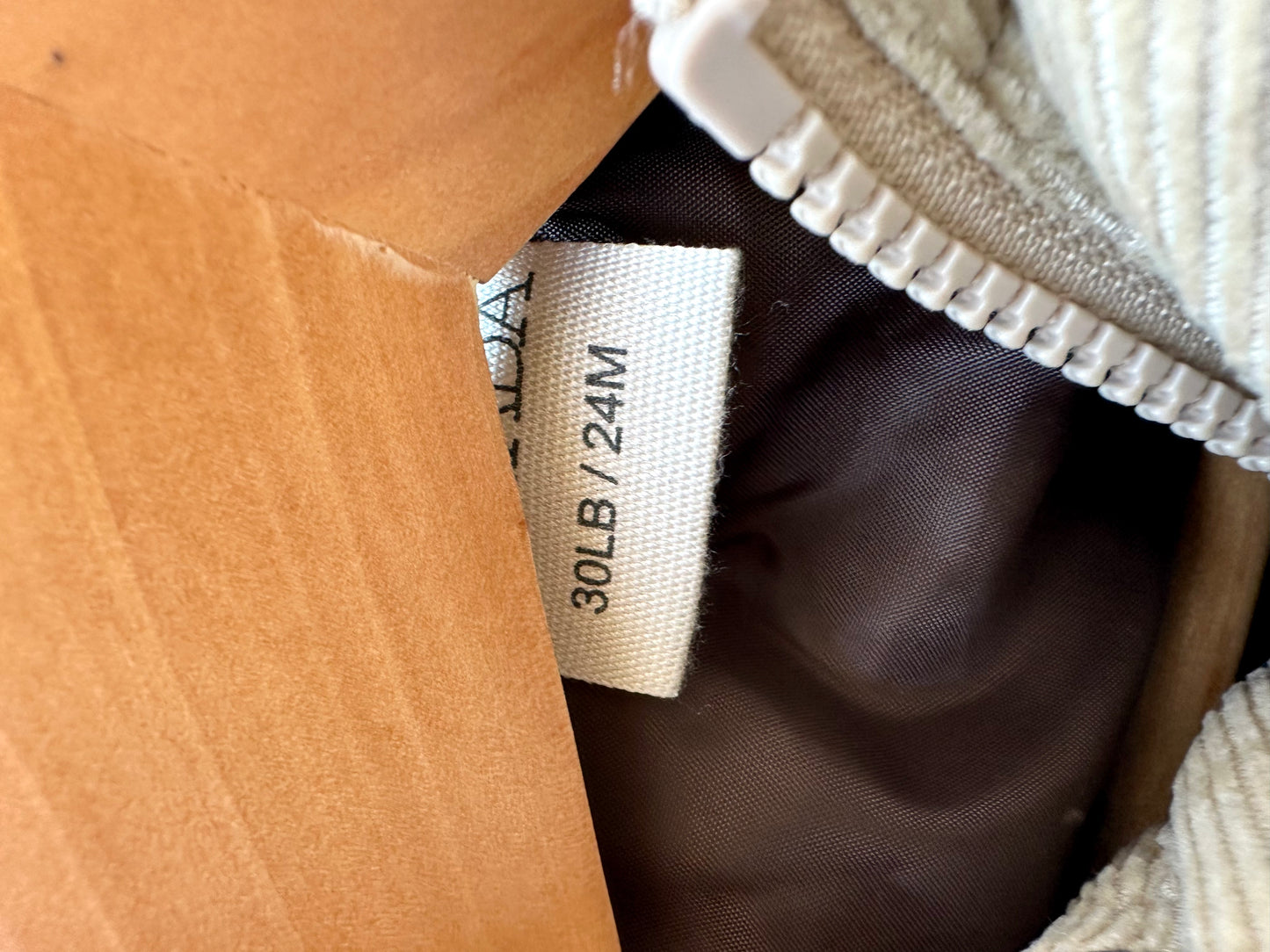 Tan Cord Hooded Jacket / 24m
