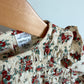 Cream Ruched Floral Dress / 12m