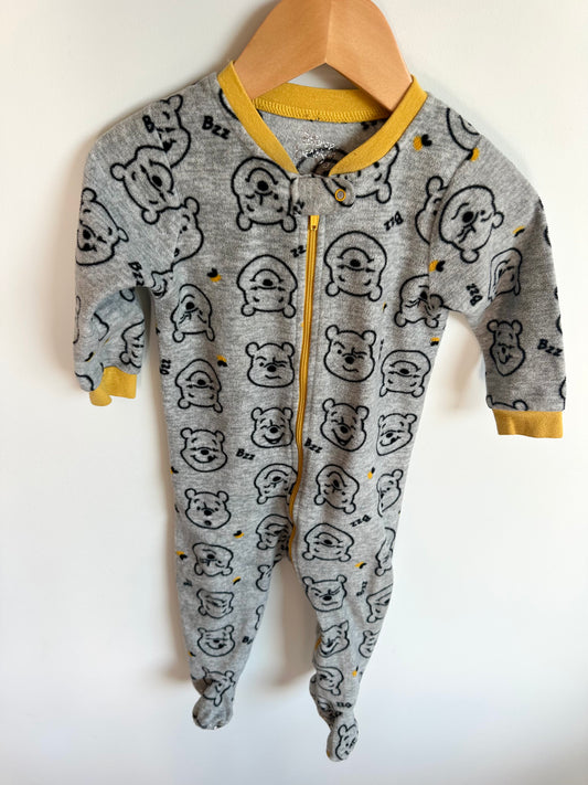 Grey Fleece Winnie The Pooh Sleeper / 18-24m