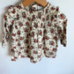 Cream Ruched Floral Dress / 12m