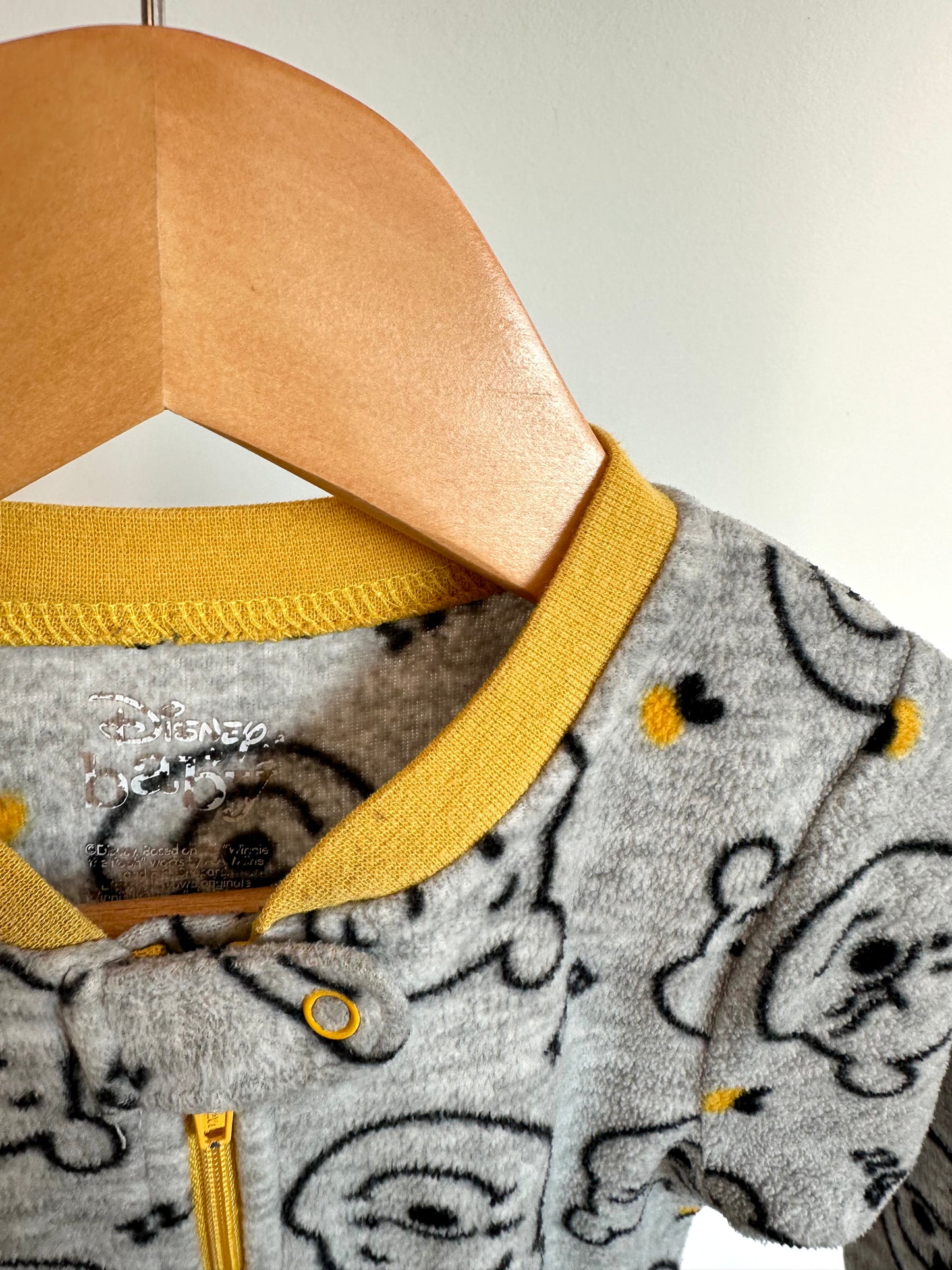 Grey Fleece Winnie The Pooh Sleeper / 18-24m
