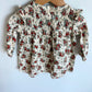 Cream Ruched Floral Dress / 12m