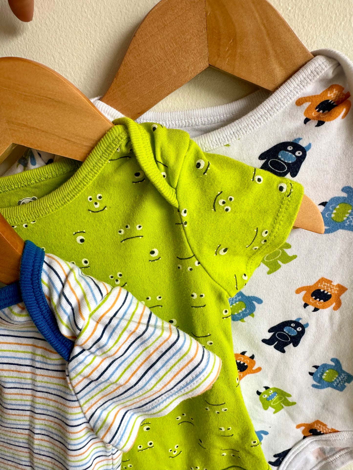 Set of 3 Monster Bodysuits / 12m