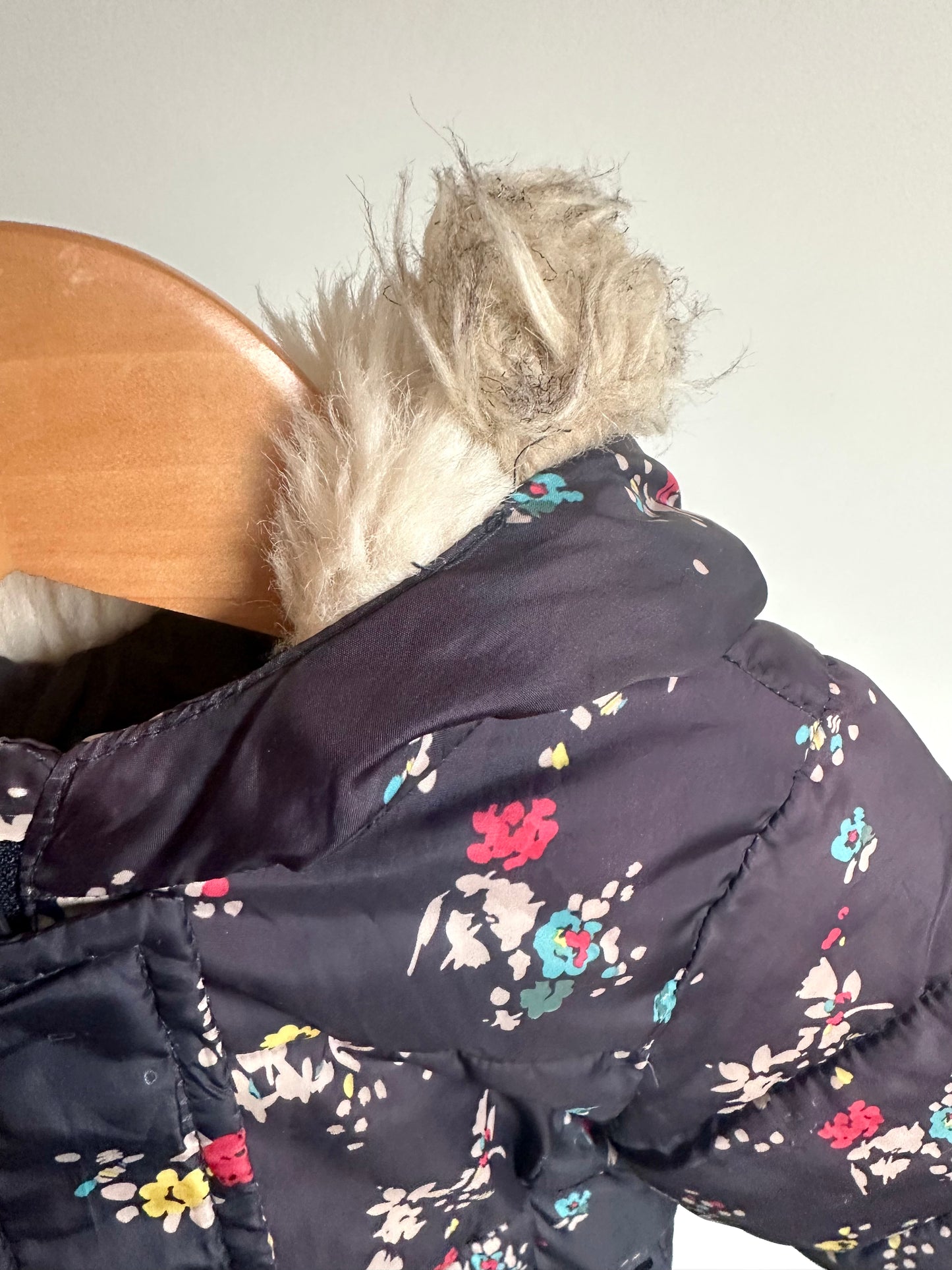 Floral Jacket with Furry Hood (PLAY) / 18-24m