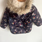 Floral Jacket with Furry Hood (PLAY) / 18-24m
