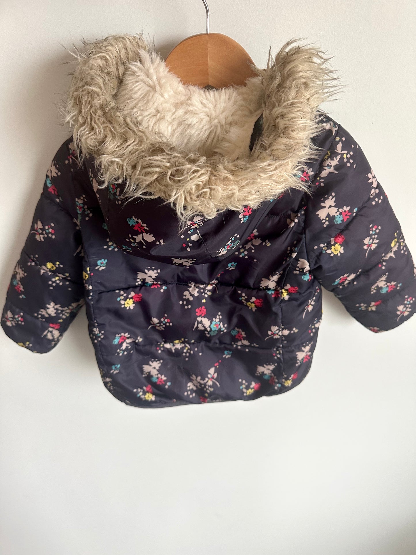 Floral Jacket with Furry Hood (PLAY) / 18-24m