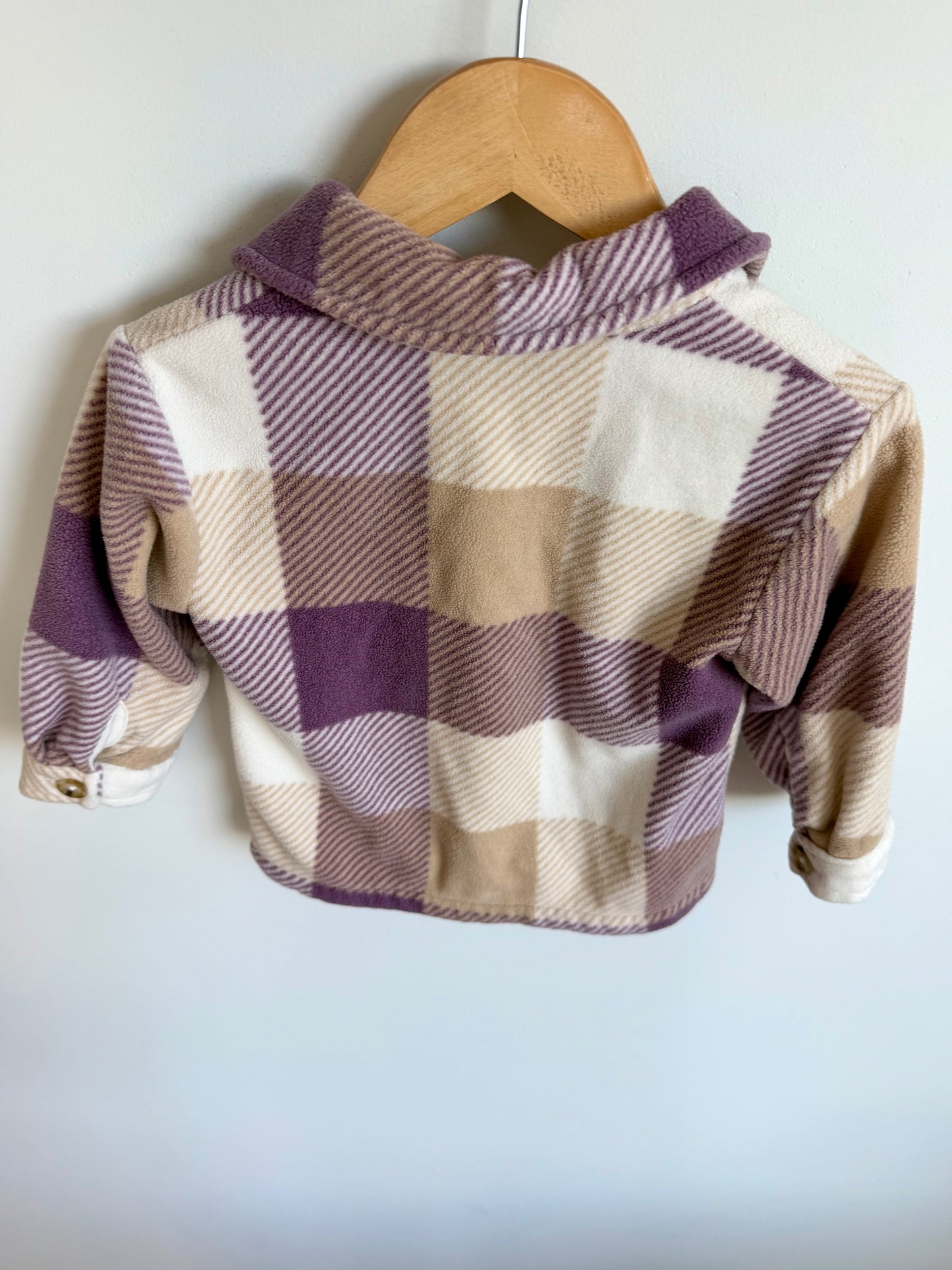 Purple Plaid Shacket / 18m