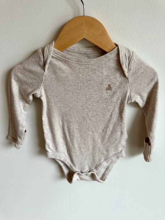 Gap Tan Long Sleeve Bodysuit / 3-6m