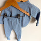 Mayoral Blue Knit Sweater + Footed Pants Set / 4-6m