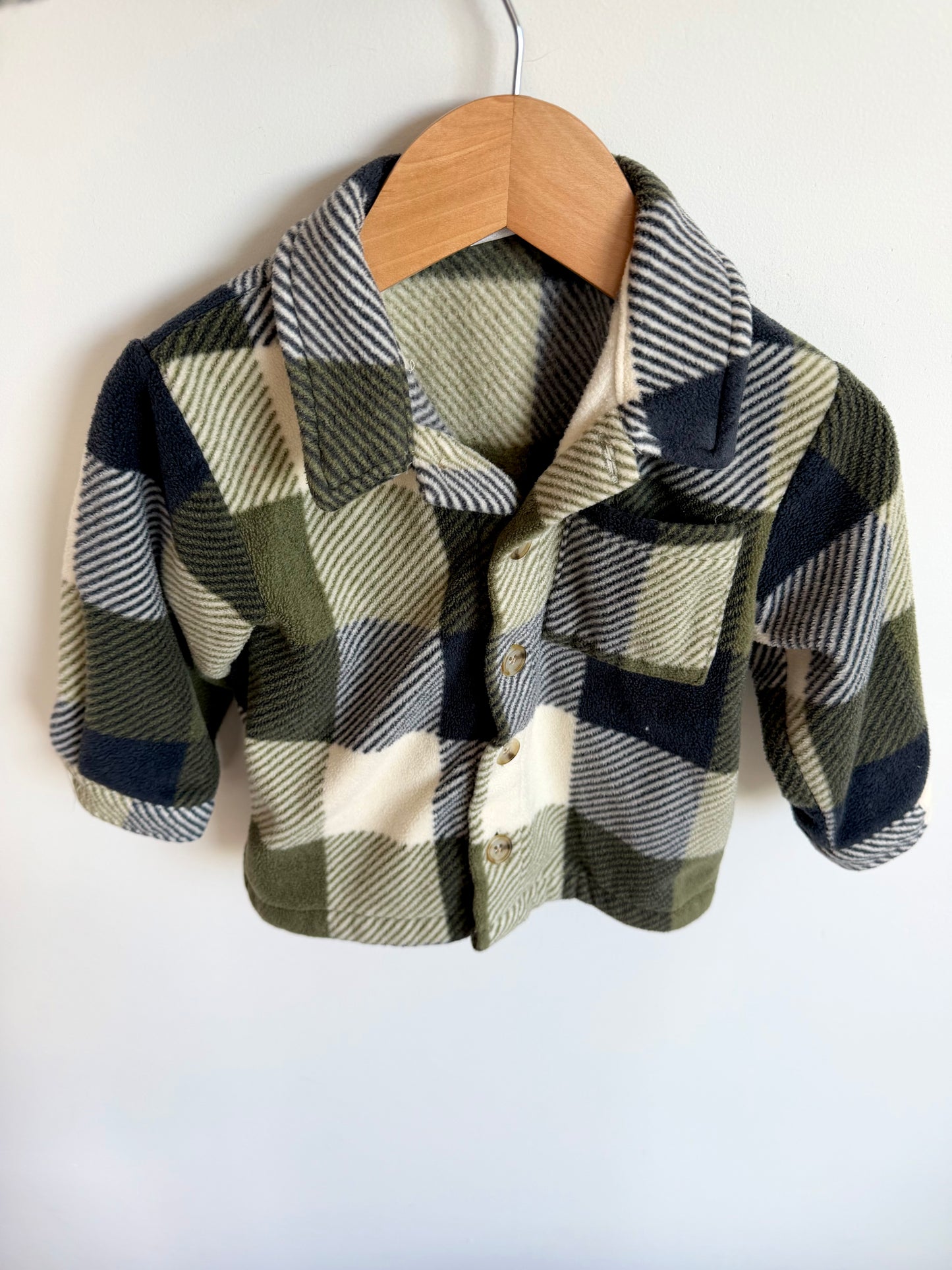 Green Plaid Shacket / 18m