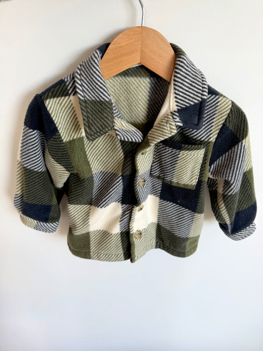 Green Plaid Shacket / 18m