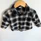 Grey Speckled Button Up / 12-18m